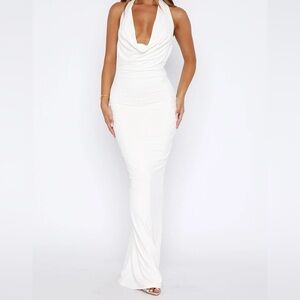 White Fox Boutique White Halter Gown